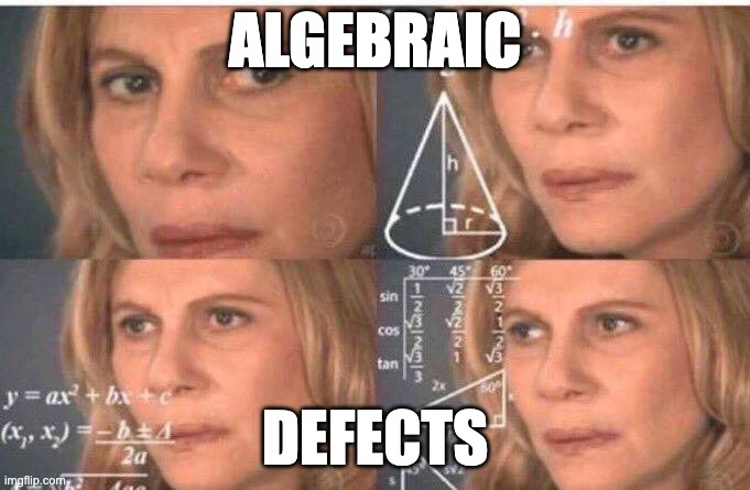 Algebraic defects